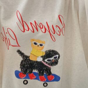 daily韩国东大门正品代购女装25秋可爱卡通圆领宽松落肩卫衣学生